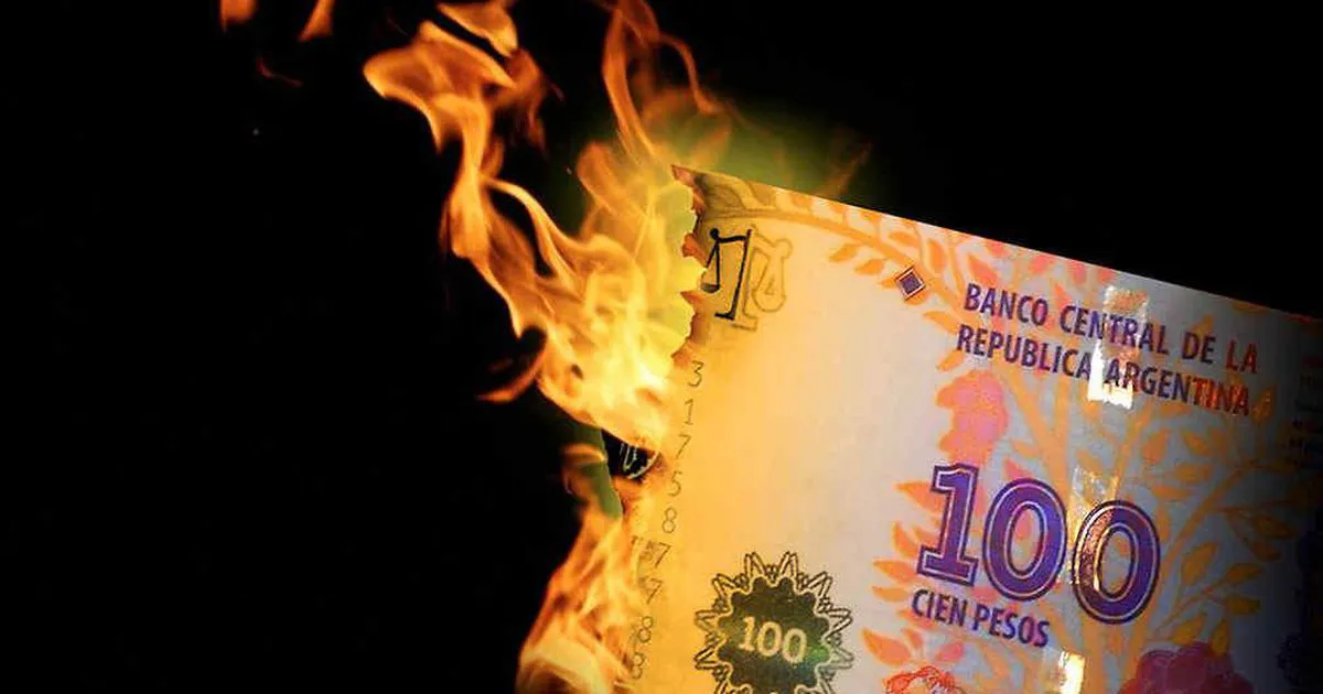 BILLETE DE 100 FUEGO