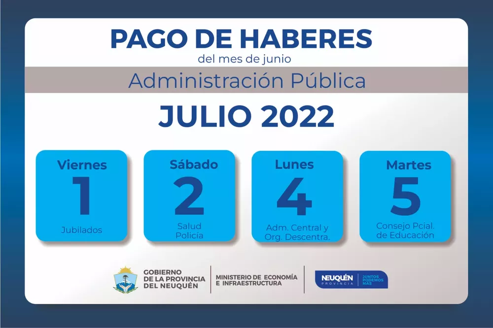 CRONOGRAMA SUELDOS JULIO22